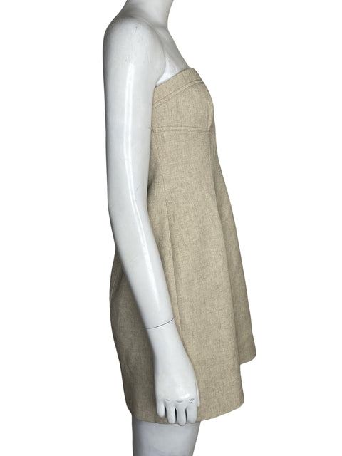 Vestido Significant Other Mini Strapless Beige - Talla 10