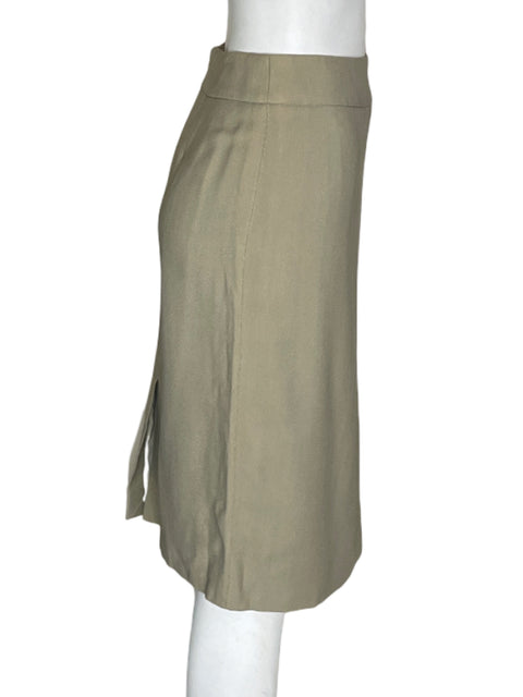 Falda Armani Exchange Recto Ajustado Liso Beige - Talla 6