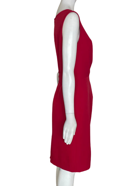 Vestido Anne Klein Ajustado Sin mangas Fajon Rojo - Talla 8