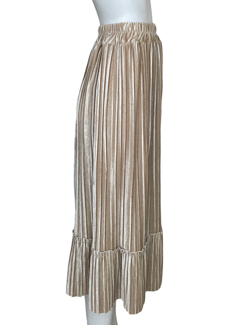 Falda Yoins Terciopelo Maxi Dorado - Talla M
