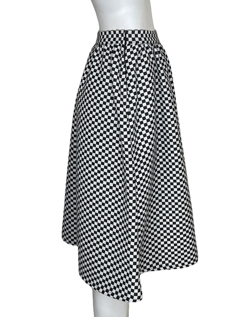 Falda Tesoro Tps Cuadros Midi Negro - Talla M