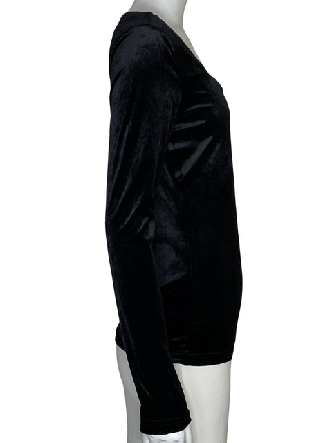 Blusa Tesoro Tps Terciopelo Negro - Talla M