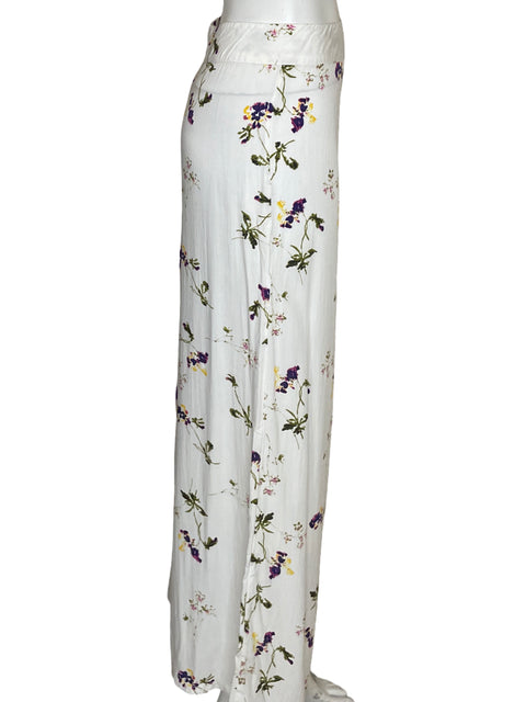 Pantalón Tesoro Tps Estampado Floral Blanco - Talla S