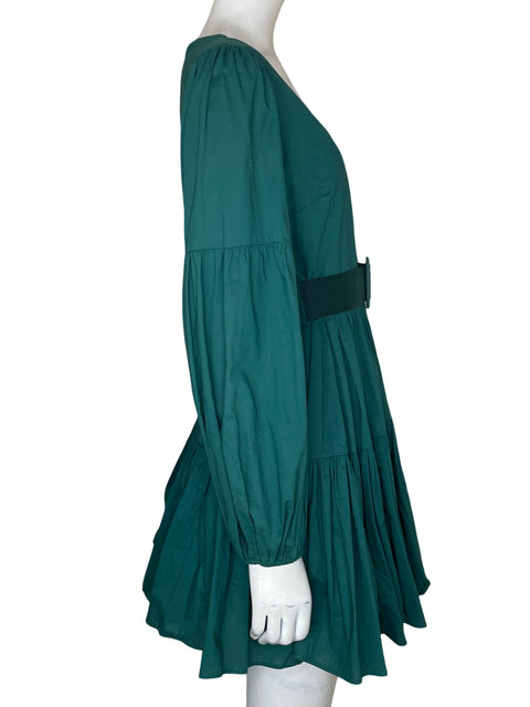 Vestido Ina Mangas Abullonadas Verde - Talla S