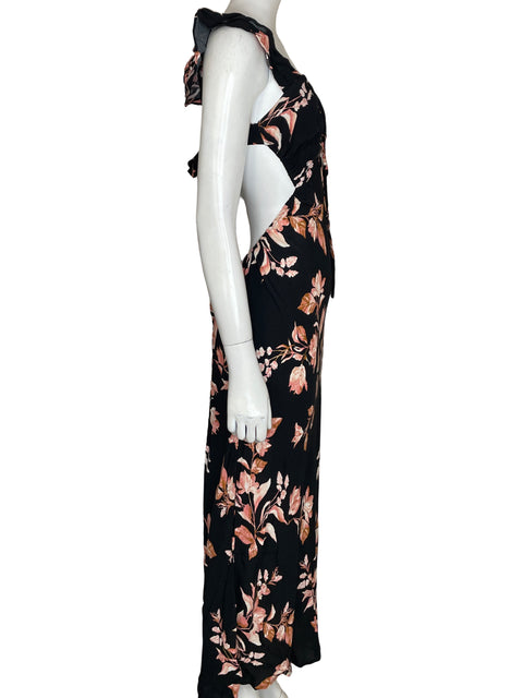 Vestido Tesoro Tps Estampado Floral Negro - Talla S