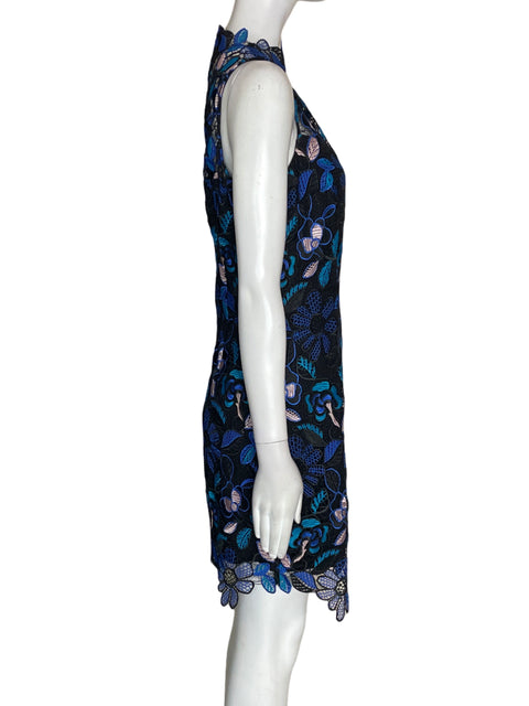 Vestido Guess de Algodón Mini Floral Tejido Azul - Talla 2