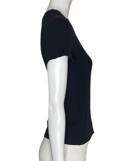 Blusa Massimo Dutti Tshirt Manga corta Ajustado Negro - Talla S