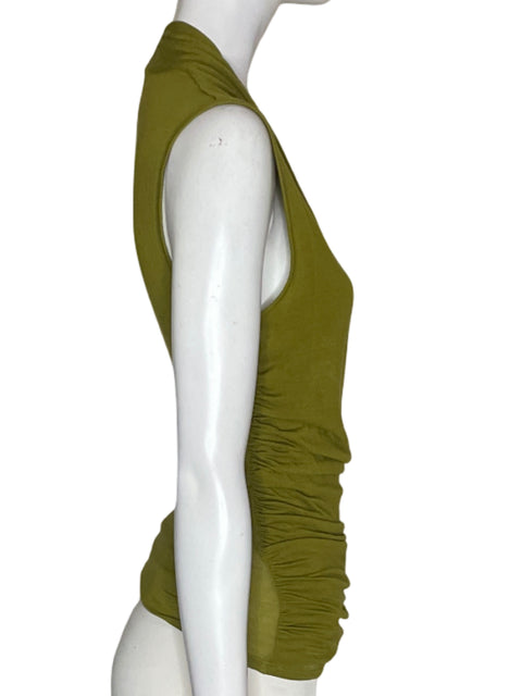 Blusa Massimo Dutti Cruzado Cuello v Sin mangas Verde - Talla S