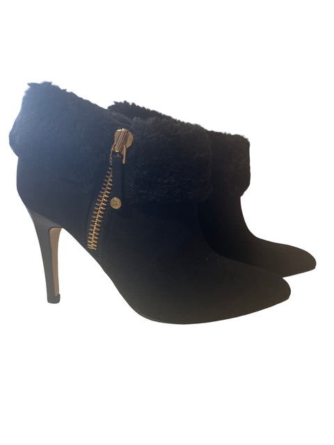 Zapato Marc Fisher Tacón medio Acolchado Zipper Negro - Talla 7