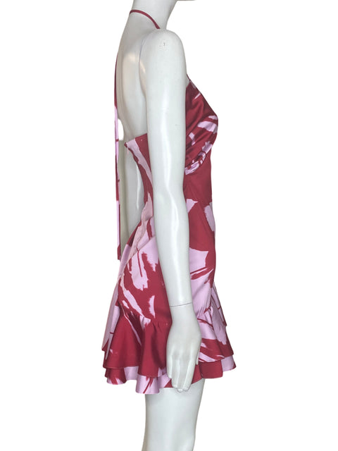 Vestido Tesorotps Mini Ruchas Tiras Rosado - Talla S