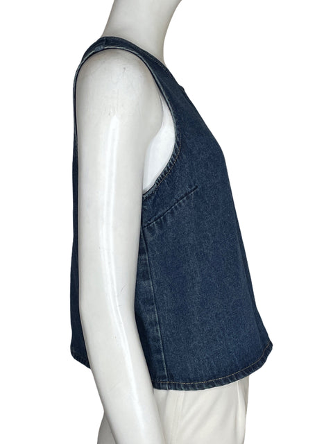 Chaleco Tesoro Tps Jean Sin mangas Azul - Talla S