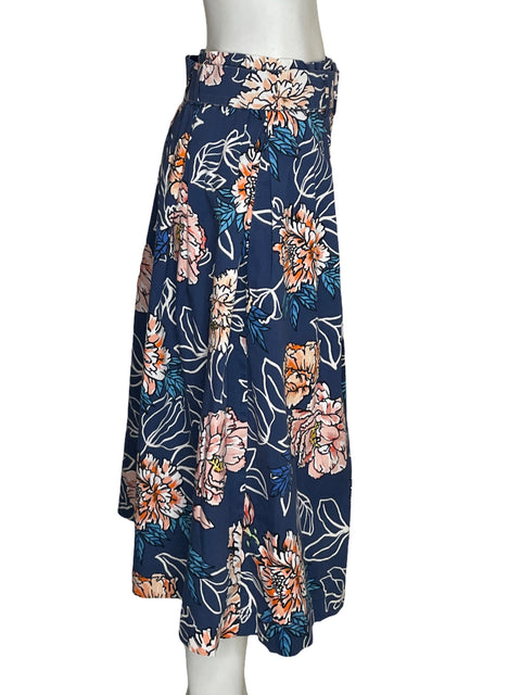 Falda Tesoro Tps Estampado Floral Azul - Talla L
