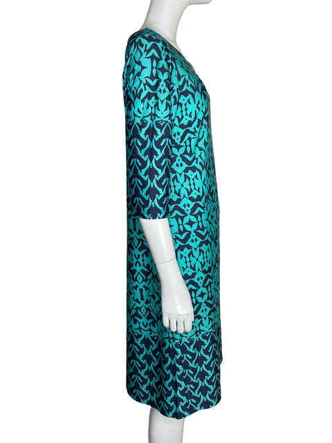 Vestido Emma & Michele Estampado Midi Azul - Talla M