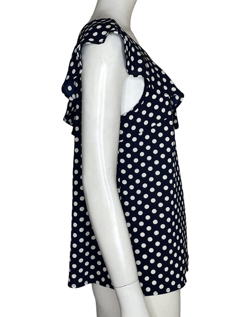 Blusa Monteau Lunares Estampado Azul - Talla L