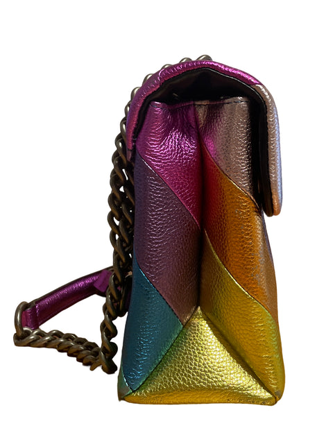 Cartera Kurt Geiger The Kensington Multicolor Metalizado Rosado - Talla U