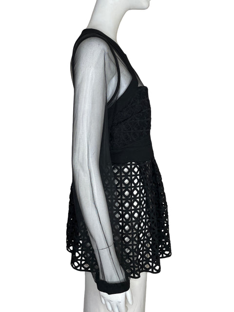 Blusa Saint Gil Paris Transparente Negro - Talla L