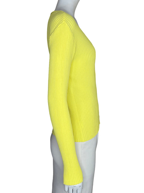 Blusa Staud Asimétrico Cuello v Amarillo - Talla M