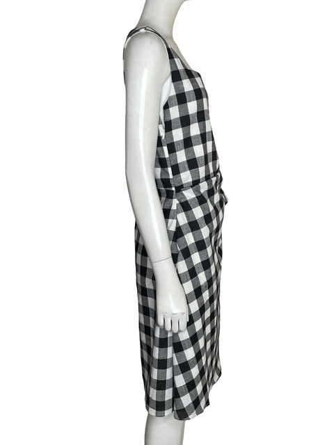 Vestido Gilli Cuadros Midi Negro - Talla L