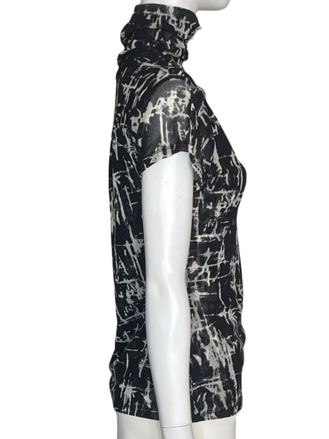Blusa Tesoro Tps Estampado Cuello alto Transparente Negro - Talla XS
