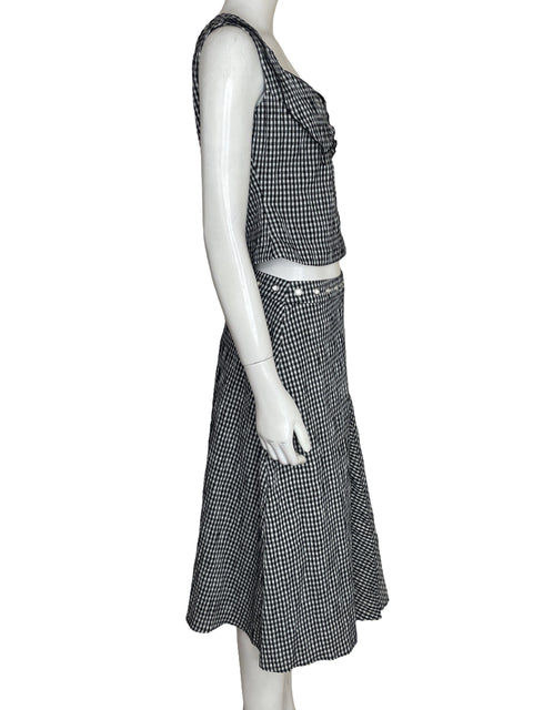 Conjunto Miaou Cuadros Gingham Midi Negro - Talla XL