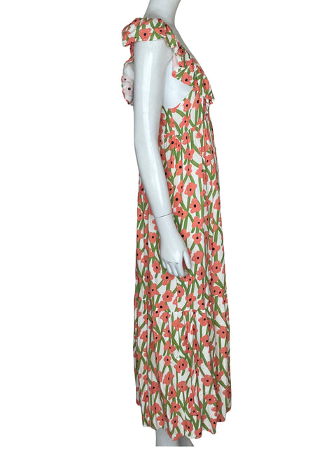 Vestido Maraislise de Viscosa Estampado Floral Naranja - Talla S