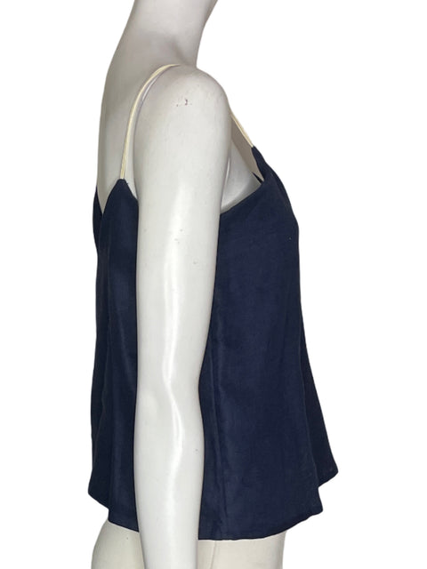 Blusa Padova Tiras Apliques Sin mangas Azul - Talla XS
