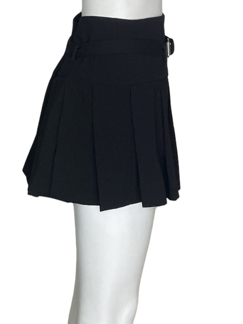 Falda Zara Falda pantalon Plisado Tableta Negro - Talla L