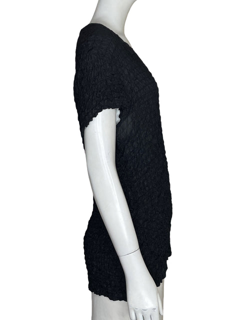 Blusa Liz Claiborne Drapeado Cuello redondo Negro - Talla M