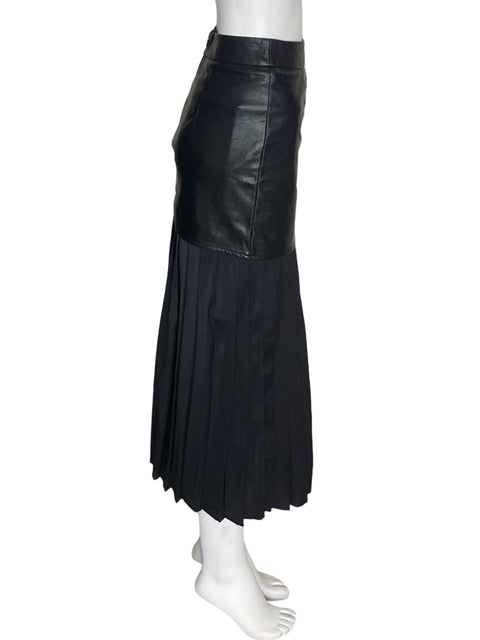 Falda Tesoro Tps Liso Plisado Maxi Negro - Talla M