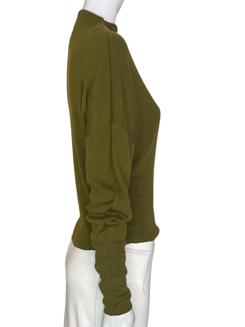 Chaqueta Zara de Algodón Manga larga Abrigo Cruzado Verde - Talla S