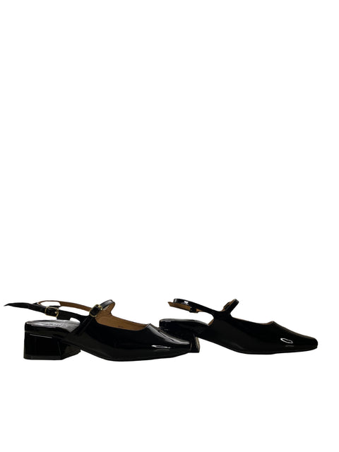 Sandalia Bared X Pliant Charol Negro - Talla 36