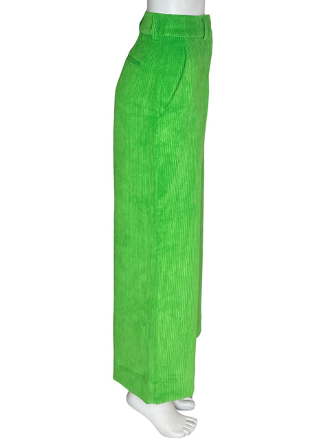 Pantalón Essentiel Recto Wide-leg Suelto Verde - Talla M