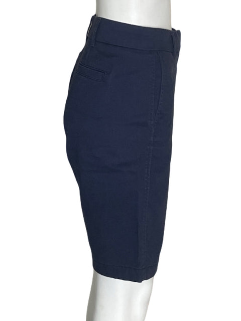 Short J Crew de Algodón Recto Midi Bolsillo Negro - Talla 6