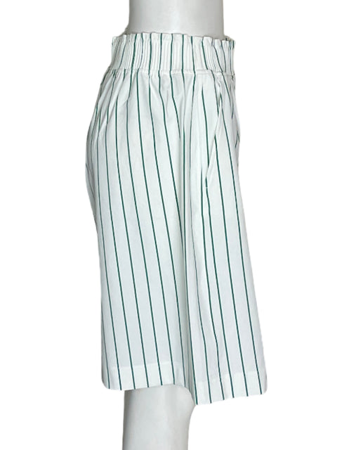 Short Lululemon Midi Bolsillo Rayas Verde - Talla M