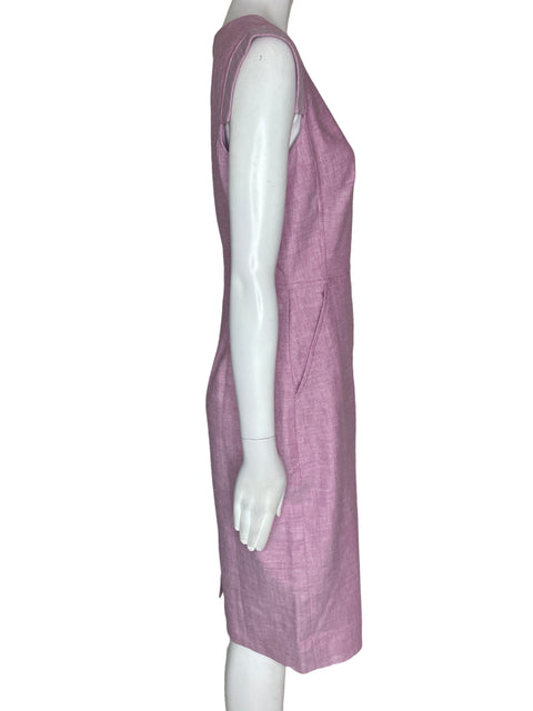 Vestido J Crew de Algodón Midi Sin mangas Liso Rosado - Talla 4