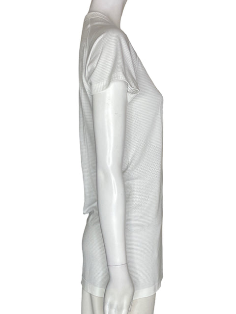 Blusa Lululemon Manga corta Deportivo Cuello redondo Blanco - Talla S