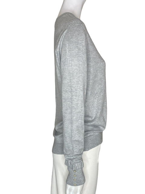 Chaqueta Zara de Algodón Liso Botones Manga larga Gris - Talla S