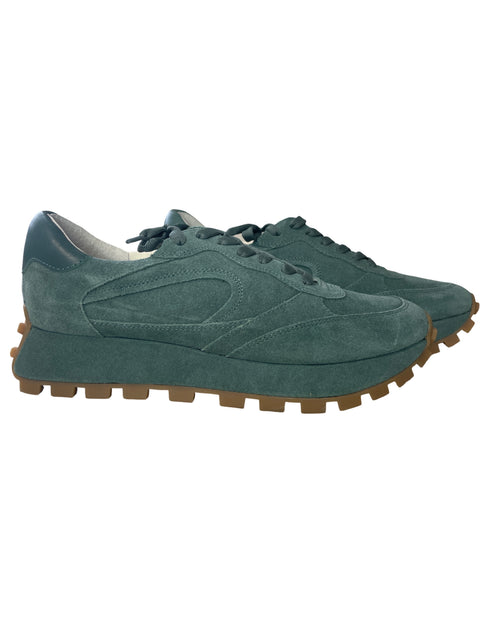 Zapatilla Dolce Vita Terciopelo Suela Cordones Verde - Talla 7