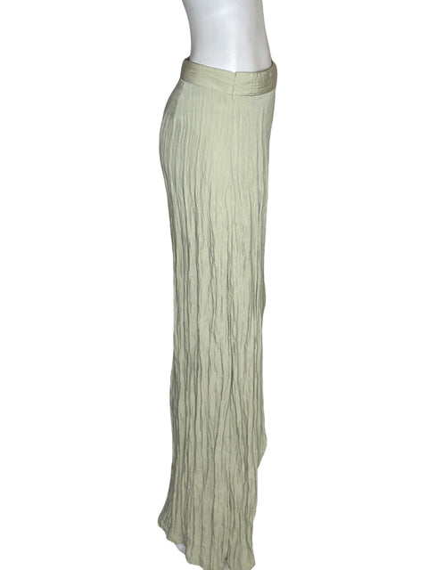 Pantalón Zara Palazzo Crossover Verde - Talla M