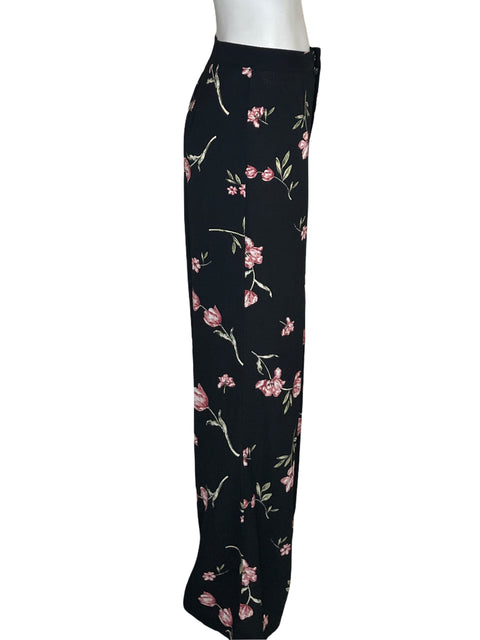 Pantalón Tobi Wide-leg Estampado Floral Negro - Talla S