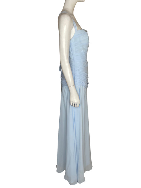 Vestido De Fiesta Antonia Maxi Drapeado Maxi Azul - Talla S
