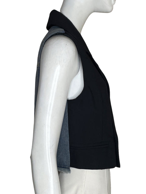 Chaleco Balboa de Algodón Denim Negro - Talla S