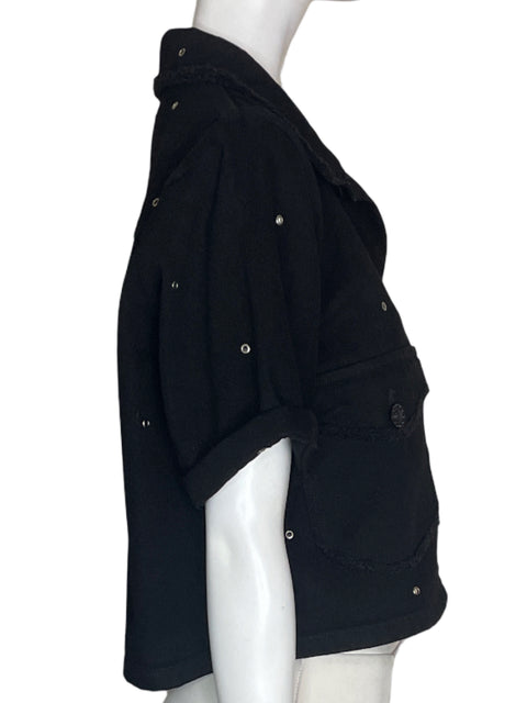 Chaqueta Local Atelier Manga corta Troquelado Botones Negro - Talla S
