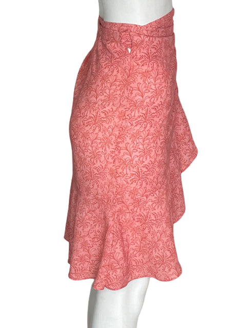 Falda Almacea Mini Estampado Ruchas Rosado - Talla S