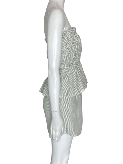 Conjunto Tesoro Tps Top/short Liso Strapless Verde - Talla S