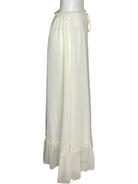 Falda Tesoro Tps Recta Maxi Plisado Blanco - Talla S
