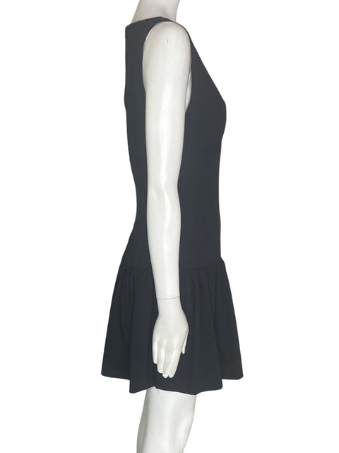 Vestido Zara Ruchas Ajustado Deportivo Negro - Talla L