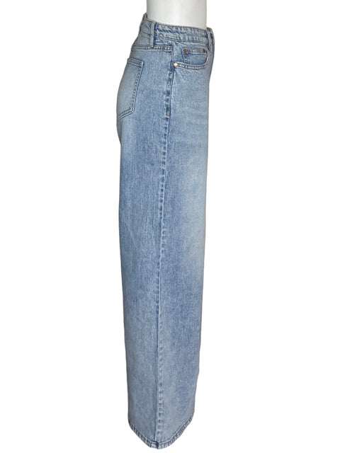 Pantalón On 34 Th Wide-leg Liso Azul - Talla 27