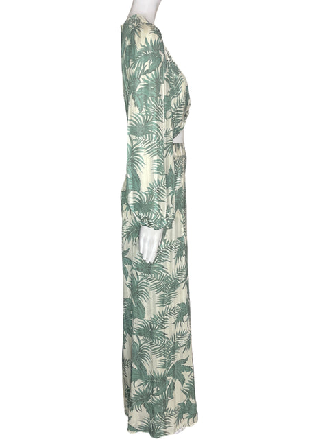 Conjunto Ina Ina Estampado Blusa/pantalon Palazo Verde - Talla S