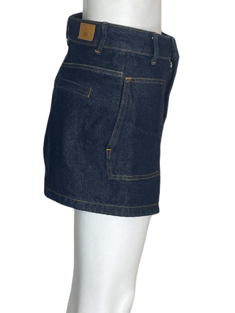 Short Zara Liso Mini Jeans Azul - Talla 6
